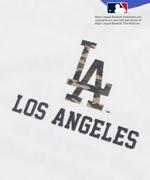 WASK（ワスク）の「【MLB】 モチーフVネックTシャツ（Tシャツ/カットソー・キッズ・グレー/ブルー/オフホワイト・130cm/140cm/150cm/160cm）」の14枚目の写真