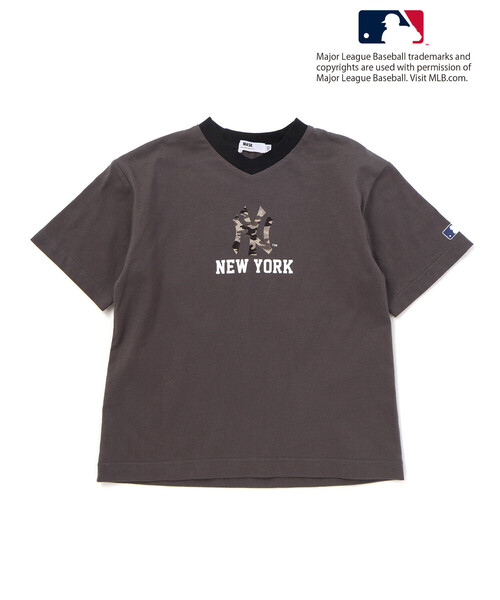 WASK（ワスク）の「【MLB】 モチーフVネックTシャツ（Tシャツ/カットソー・キッズ・グレー/ブルー/オフホワイト・130cm/140cm/150cm/160cm）」の16枚目の写真