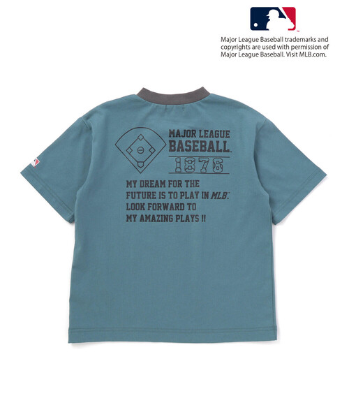 WASK（ワスク）の「【MLB】 モチーフVネックTシャツ（Tシャツ/カットソー・キッズ・グレー/ブルー/オフホワイト・130cm/140cm/150cm/160cm）」の21枚目の写真