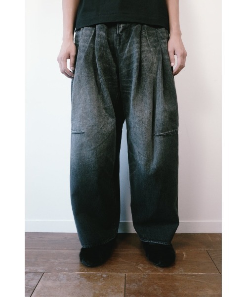 SHINYAKOZUKA（シンヤコヅカ）の「washed ordinary city baggy(ISSUE#9)（デニムパンツ・メンズ・ダークインディゴブルー/ブラック系その他・LARGE/MEDIUM/SMALL/X-SMALL）」の2枚目の写真