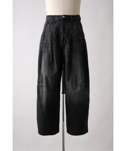 SHINYAKOZUKA（シンヤコヅカ）の「washed ordinary city baggy(ISSUE#9)（デニムパンツ・メンズ・ダークインディゴブルー/ブラック系その他・LARGE/MEDIUM/SMALL/X-SMALL）」の3枚目の写真