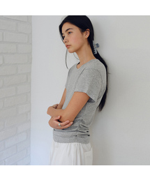 URAGO（ユラーゴ）の「Tencel shirring half t-shirt（Tシャツ/カットソー）」