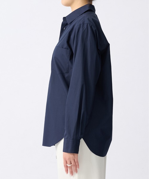 ATON(エイトン)の「【ATON/エイトン】STANDERS SHIRTS/スタンダーズシャツ/ベーシックシャツ(シャツ/ブラウス・レディース・ネイビー/ホワイト・0)」の13枚目の写真