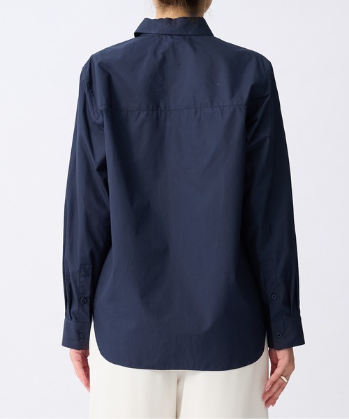 ATON(エイトン)の「【ATON/エイトン】STANDERS SHIRTS/スタンダーズシャツ/ベーシックシャツ(シャツ/ブラウス・レディース・ネイビー/ホワイト・0)」の3枚目の写真