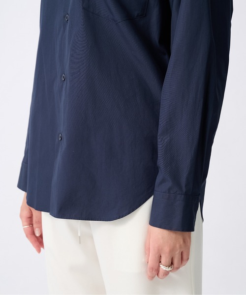 ATON(エイトン)の「【ATON/エイトン】STANDERS SHIRTS/スタンダーズシャツ/ベーシックシャツ(シャツ/ブラウス・レディース・ネイビー/ホワイト・0)」の5枚目の写真
