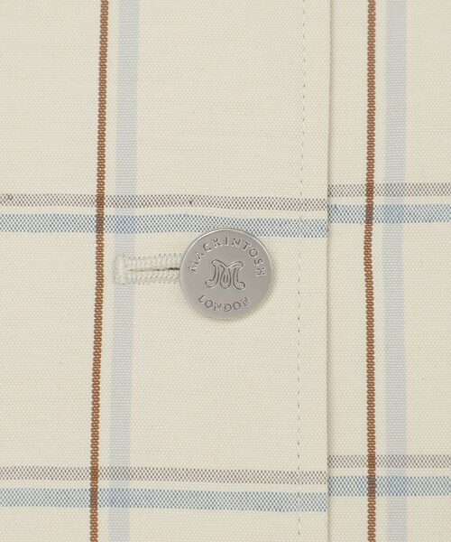 MACKINTOSH LONDON(マッキントッシュ ロンドン)の「【WEB・一部店舗限定】ポリエステルリネンチェックジャケット(ノーカラージャケット・レディース・ベージュ・38)」の9枚目の写真