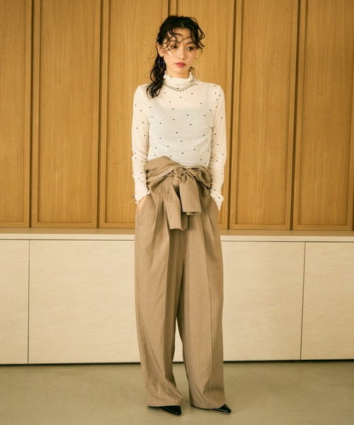 セール】Jumpsuit with sleeves and front zip / 袖・フロントジップ