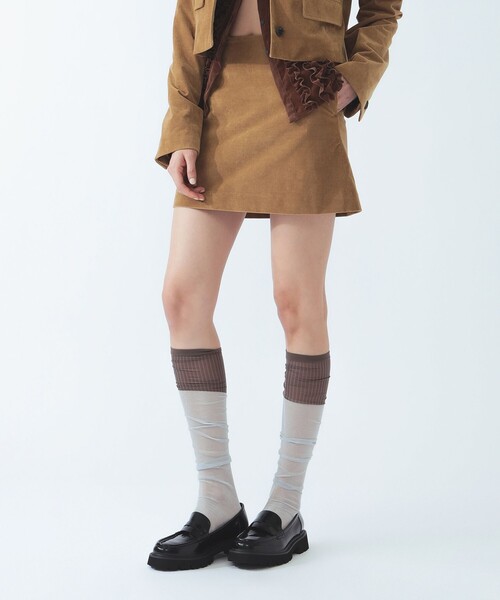 Ray BEAMS(レイビームス)の「コーデュロイ ミニ スカート(スカート・レディース・ブラック/カーキ・0/1)」の13枚目の写真