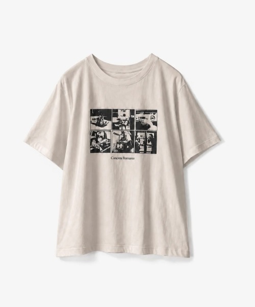 CANAL JEAN（キャナルジーン）の「Lakey Park　転写プリントTシャツ（Tシャツ/カットソー・レディース・ホワイト/ベージュ・ONE SIZE）」の2枚目の写真