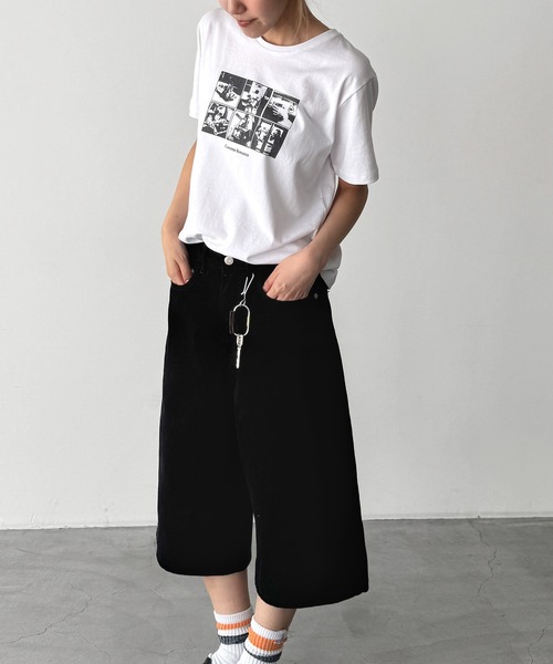 CANAL JEAN（キャナルジーン）の「Lakey Park　転写プリントTシャツ（Tシャツ/カットソー・レディース・ホワイト/ベージュ・ONE SIZE）」の3枚目の写真