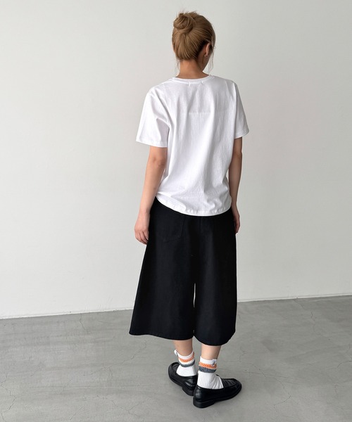 CANAL JEAN（キャナルジーン）の「Lakey Park　転写プリントTシャツ（Tシャツ/カットソー・レディース・ホワイト/ベージュ・ONE SIZE）」の4枚目の写真
