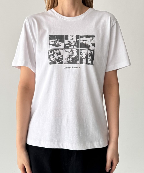 CANAL JEAN（キャナルジーン）の「Lakey Park　転写プリントTシャツ（Tシャツ/カットソー・レディース・ホワイト/ベージュ・ONE SIZE）」の9枚目の写真