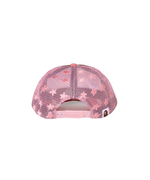 A BATHING APE(アベイシングエイプ)の「1ST CAMO CRYSTAL STONE BAPE STA LOGO MESH CAP(キャップ・レディース・グリーン/ピンク・FREE)」の6枚目の写真