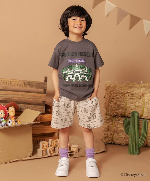 BRANSHES（ブランシェス）の「【TOY STORY／トイ・ストーリー】総柄カットソーパンツ（その他パンツ・キッズ・ベージュ/アイボリー・110/90/100/120/140/130）」の3枚目の写真