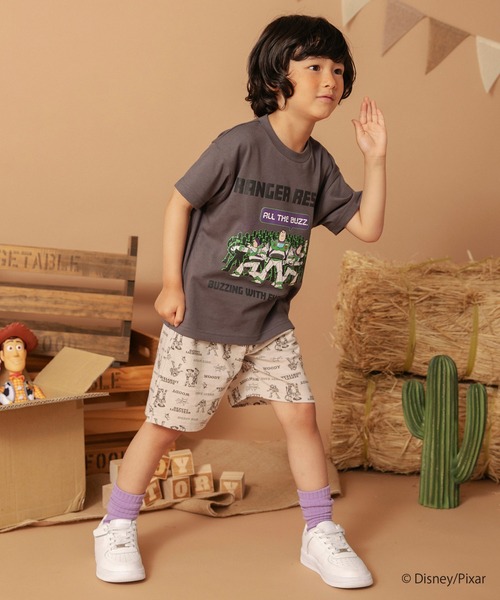 BRANSHES（ブランシェス）の「【TOY STORY／トイ・ストーリー】総柄カットソーパンツ（その他パンツ・キッズ・ベージュ/アイボリー・110/90/100/120/140/130）」の4枚目の写真