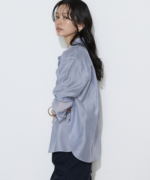 COMME CA(コムサ)の「〔 Sサイズ 〕 シアーキュプラシルク シャツ(シャツ/ブラウス・レディース・ブラウン・5号)」の18枚目の写真