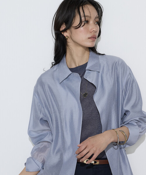COMME CA(コムサ)の「〔 Sサイズ 〕 シアーキュプラシルク シャツ(シャツ/ブラウス・レディース・ブラウン・5号)」の20枚目の写真