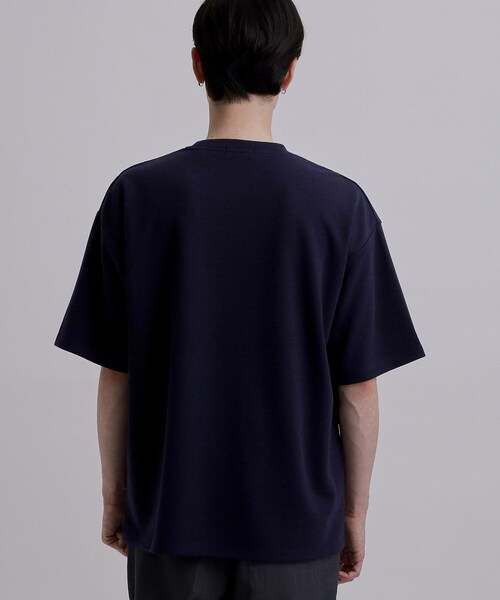 tk.TAKEO KIKUCHI(ティーケータケオキクチ)の「バイヤスジャカードTシャツ(Tシャツ/カットソー・メンズ・ブラック/ネイビー/ホワイト・04/03/02)」の18枚目の写真