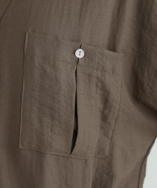 STYLE DELI（スタイルデリ）の「【LUXE】ウエストマークシワ加工シャツジャケット（シャツ/ブラウス・レディース・ホワイト/ネイビー/カーキ・FREE）」の21枚目の写真