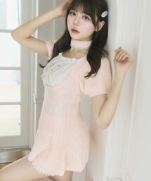 【Belle Charme】Cable Knit Peplum Tops