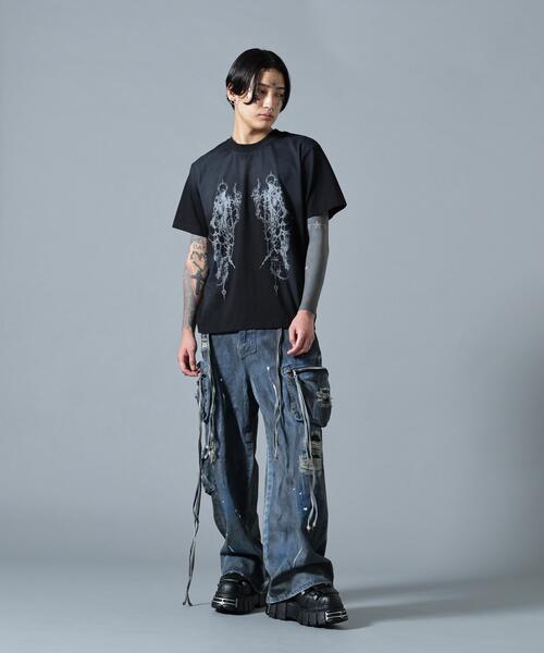 L.H.P(エルエイチピー)の「MAVYTH/メヴィス/VINTAGE WASH OVER S/S TEE(Tシャツ/カットソー・メンズ・ブラック/ホワイト・M/L)」の13枚目の写真