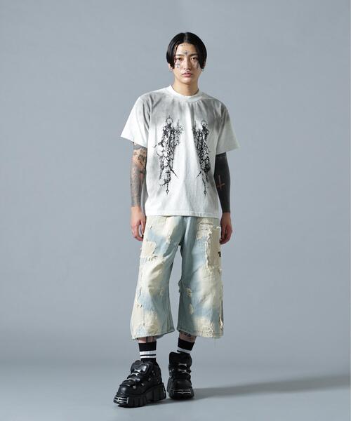 L.H.P(エルエイチピー)の「MAVYTH/メヴィス/VINTAGE WASH OVER S/S TEE(Tシャツ/カットソー・メンズ・ブラック/ホワイト・M/L)」の20枚目の写真