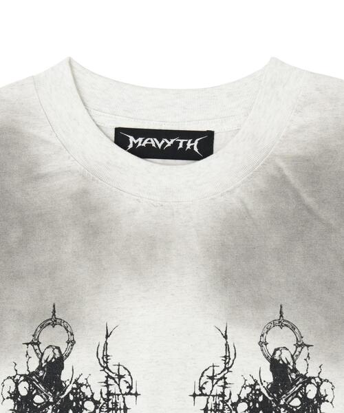 L.H.P(エルエイチピー)の「MAVYTH/メヴィス/VINTAGE WASH OVER S/S TEE(Tシャツ/カットソー・メンズ・ブラック/ホワイト・M/L)」の4枚目の写真