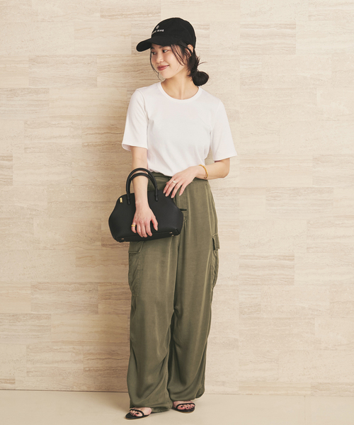 plage(プラージュ)の「《追加》premium フライス Tシャツ(Tシャツ/カットソー・レディース・ホワイト/ブラウン/グレー・FREE)」の5枚目の写真