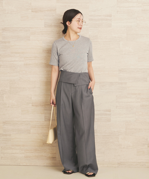 plage(プラージュ)の「《追加》premium フライス Tシャツ(Tシャツ/カットソー・レディース・ホワイト/ブラウン/グレー・FREE)」の7枚目の写真