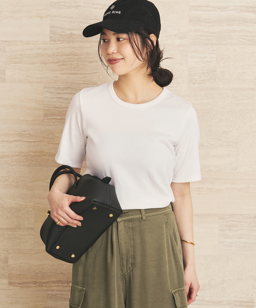plage(プラージュ)の「《追加》premium フライス Tシャツ(Tシャツ/カットソー・レディース・ホワイト/ブラウン/グレー・FREE)」の16枚目の写真