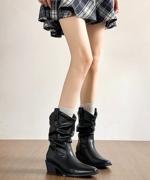 SHEENA(シーナ)の「【秋冬新作】ルーズウエスタンブーツ(ブーツ・レディース・ブラック/ブラウン・24.0cm/24.5cm/23.5cm)」の5枚目の写真