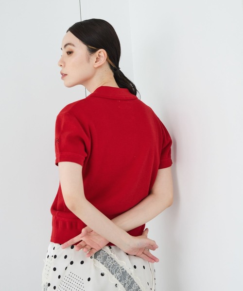 JEANASIS（ジーナシス）の「【FAITH MILLS×JEANASIS】ポロシャツSS/1068914（ポロシャツ・レディース・ネイビー/オートミール/レッド・FREE）」の7枚目の写真