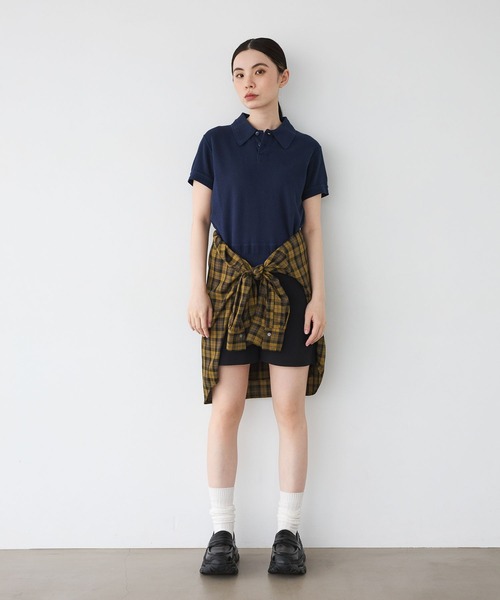JEANASIS（ジーナシス）の「【FAITH MILLS×JEANASIS】ポロシャツSS/1068914（ポロシャツ・レディース・ネイビー/オートミール/レッド・FREE）」の9枚目の写真