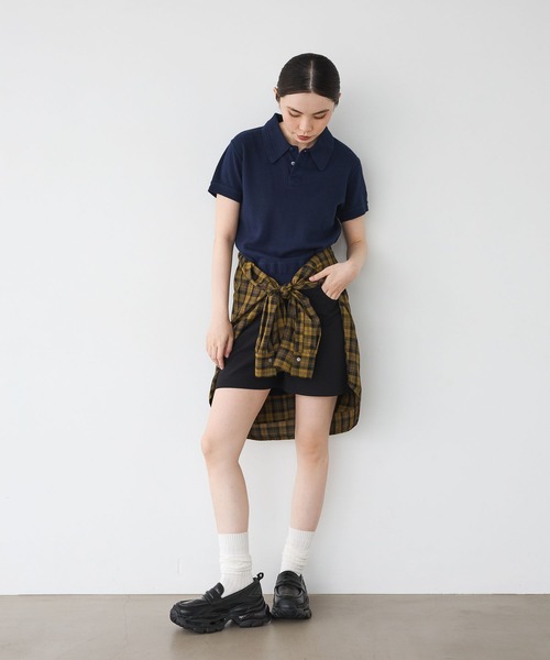 JEANASIS（ジーナシス）の「【FAITH MILLS×JEANASIS】ポロシャツSS/1068914（ポロシャツ・レディース・ネイビー/オートミール/レッド・FREE）」の10枚目の写真