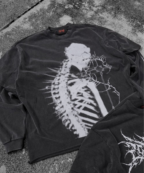 LOVE KILLER(ラブキラー)の「A'GEM/9 × .kom 『LOVE KILLER/ラブ キラー』スケルトンロゴレイヤードロングスリーブ(Tシャツ/カットソー・メンズ・ブラック・FREE)」の7枚目の写真