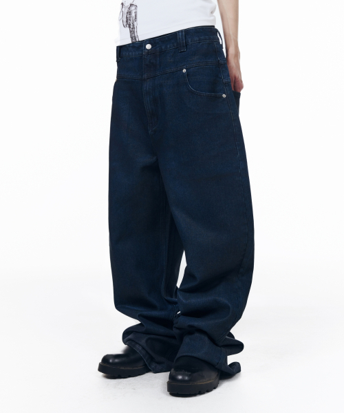 AAKAM(アーカム)の「Glazed Wax Denim Pants (Indigo)(デニムパンツ・レディース・その他・1/2/0)」の3枚目の写真