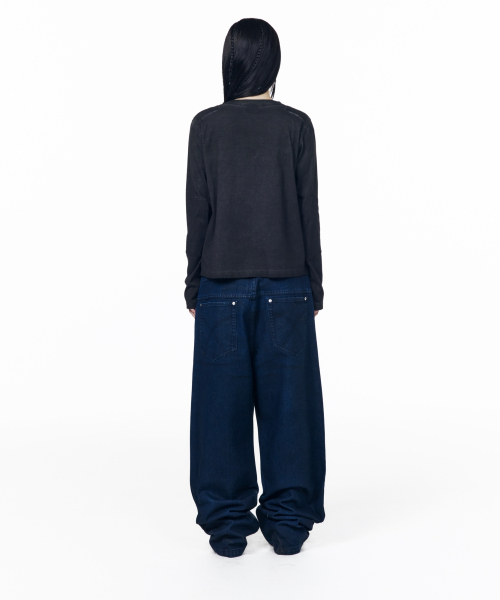 AAKAM(アーカム)の「Glazed Wax Denim Pants (Indigo)(デニムパンツ・レディース・その他・1/2/0)」の6枚目の写真