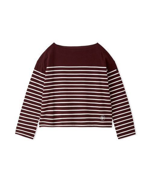 Mila Owen(ミラオーウェン)の「ボートネックパネルボーダー(Tシャツ/カットソー・レディース・ネイビー/レッド/ライトブルー/ブラック・F)」の4枚目の写真