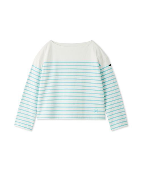 Mila Owen(ミラオーウェン)の「ボートネックパネルボーダー(Tシャツ/カットソー・レディース・ネイビー/レッド/ライトブルー/ブラック・F)」の2枚目の写真