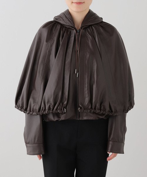 sea new york(シーニューヨーク)の「【Sea New York/シー ニューヨーク】 THOMPSON LEATHER CAPE JK(その他アウター・レディース・ブラウン・FREE)」の4枚目の写真