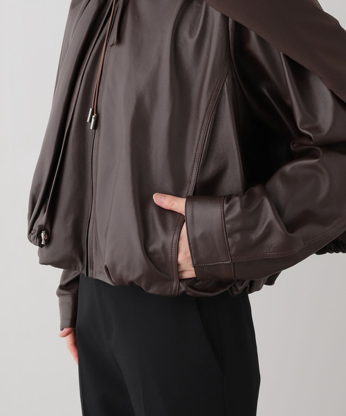 sea new york(シーニューヨーク)の「【Sea New York/シー ニューヨーク】 THOMPSON LEATHER CAPE JK(その他アウター・レディース・ブラウン・FREE)」の8枚目の写真