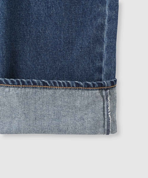 NAVY(ネイビー)の「【NAVY/ネイビー】マイデニ ストレートデニム(デニムパンツ・レディース・ブラック/ネイビー・S/M/L)」の3枚目の写真