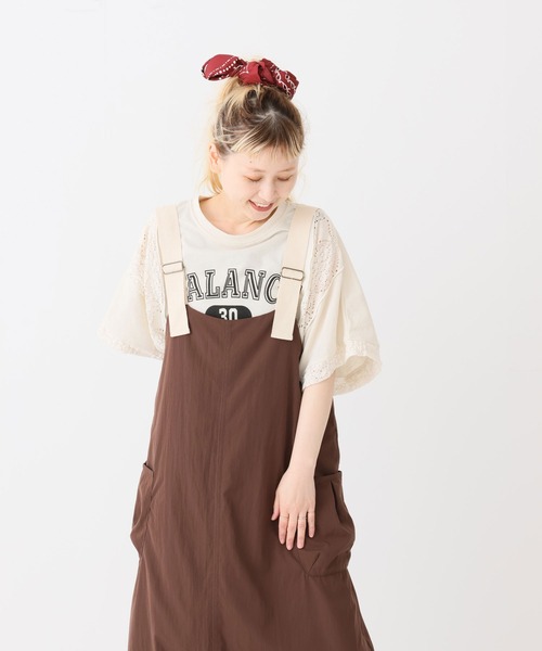HEART MARKET(ハートマーケット)の「ワークバルーンキャミワンピース(ジャンパースカート・レディース・ブラウン/カーキ/ブラック・FREE)」の14枚目の写真
