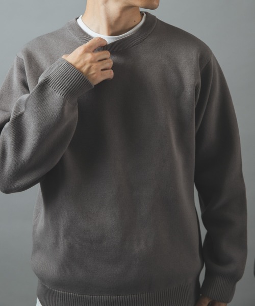 ITEMS URBANRESEARCH(アイテムズ アーバンリサーチ)の「高機能ニットクルーネックアンサンブル(ニット/セーター・メンズ・ネイビー/ダークグレー/ブラック/モカ・LARGE/MEDIUM)」の2枚目の写真