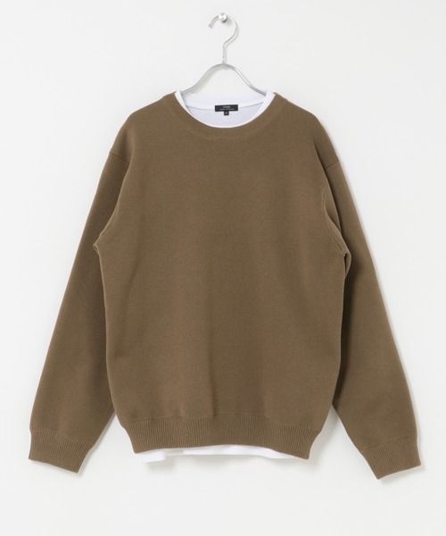 ITEMS URBANRESEARCH(アイテムズ アーバンリサーチ)の「高機能ニットクルーネックアンサンブル(ニット/セーター・メンズ・ネイビー/ダークグレー/ブラック/モカ・LARGE/MEDIUM)」の5枚目の写真