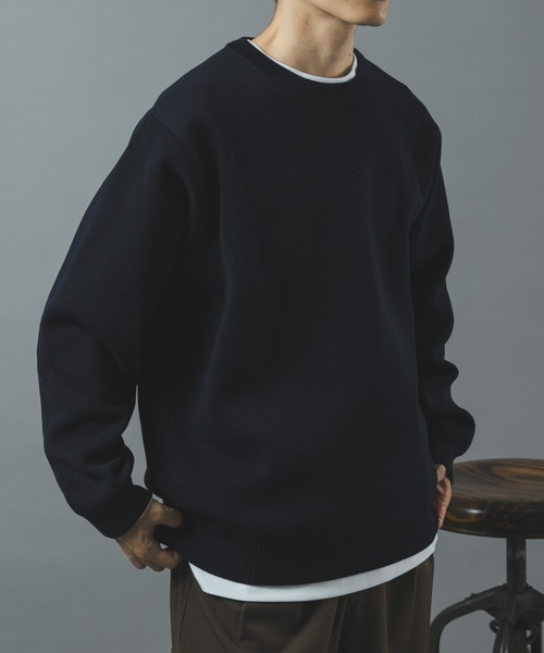 ITEMS URBANRESEARCH(アイテムズ アーバンリサーチ)の「高機能ニットクルーネックアンサンブル(ニット/セーター・メンズ・ネイビー/ダークグレー/ブラック/モカ・LARGE/MEDIUM)」の11枚目の写真