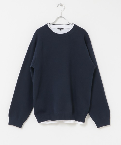ITEMS URBANRESEARCH(アイテムズ アーバンリサーチ)の「高機能ニットクルーネックアンサンブル(ニット/セーター・メンズ・ネイビー/ダークグレー/ブラック/モカ・LARGE/MEDIUM)」の14枚目の写真