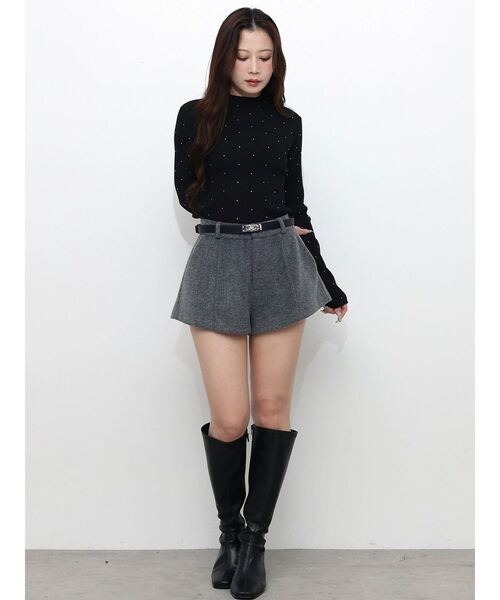 MERCURYDUO(マーキュリーデュオ)の「ホットフィックスボトルネックニット(ニット/セーター・レディース・イエロー/ピンク/ブラック・FREE)」の8枚目の写真