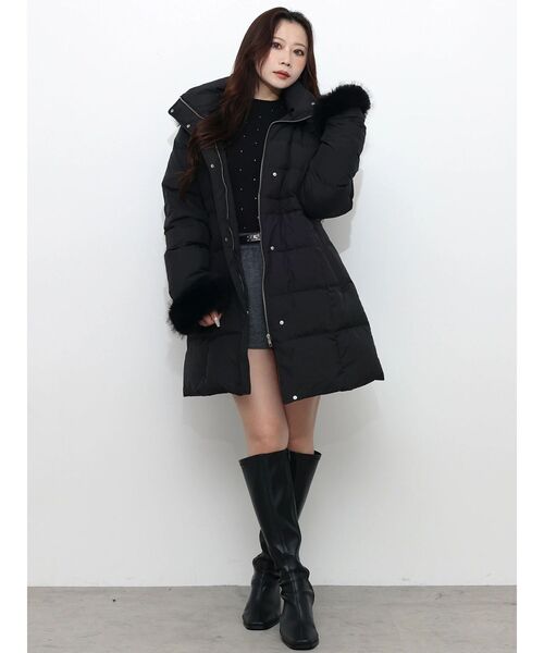 MERCURYDUO(マーキュリーデュオ)の「ホットフィックスボトルネックニット(ニット/セーター・レディース・イエロー/ピンク/ブラック・FREE)」の11枚目の写真