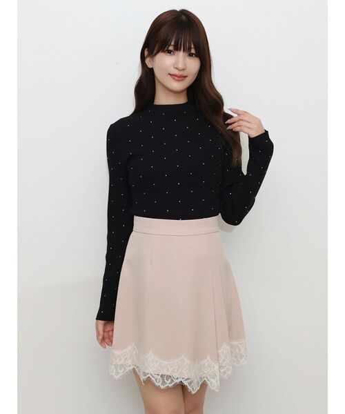 MERCURYDUO(マーキュリーデュオ)の「ホットフィックスボトルネックニット(ニット/セーター・レディース・イエロー/ピンク/ブラック・FREE)」の12枚目の写真